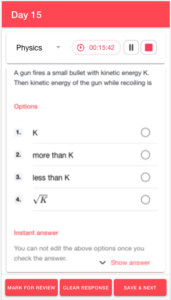 Instant answer option