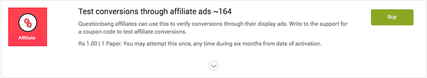 sample affiliate testing product