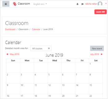 classroom calendar